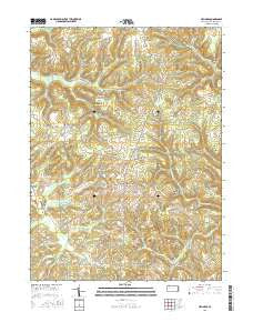 Hilliards Pennsylvania Current topographic map, 1:24000 scale, 7.5 X 7.5 Minute, Year 2016