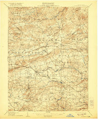 Honeybrook Pennsylvania Historical topographic map, 1:62500 scale, 15 X 15 Minute, Year 1907