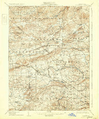 Honeybrook Pennsylvania Historical topographic map, 1:62500 scale, 15 X 15 Minute, Year 1907