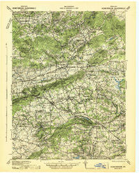 Honeybrook Pennsylvania Historical topographic map, 1:62500 scale, 15 X 15 Minute, Year 1941