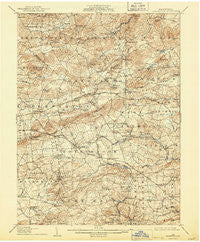 Honeybrook Pennsylvania Historical topographic map, 1:62500 scale, 15 X 15 Minute, Year 1907