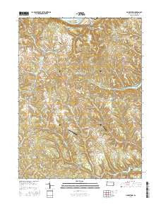 Hookstown Pennsylvania Current topographic map, 1:24000 scale, 7.5 X 7.5 Minute, Year 2016