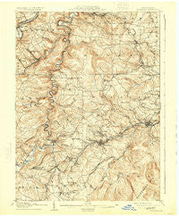 Houtzdale Pennsylvania Historical topographic map, 1:62500 scale, 15 X 15 Minute, Year 1905