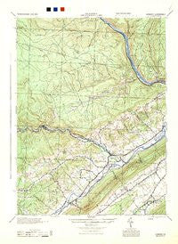 Howard Pennsylvania Historical topographic map, 1:24000 scale, 15 X 15 Minute, Year 1944