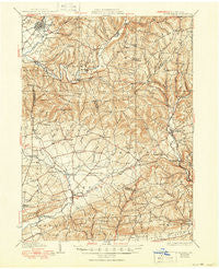 Hughesville Pennsylvania Historical topographic map, 1:62500 scale, 15 X 15 Minute, Year 1935