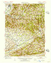 Hughesville Pennsylvania Historical topographic map, 1:62500 scale, 15 X 15 Minute, Year 1953