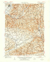 Hughesville Pennsylvania Historical topographic map, 1:62500 scale, 15 X 15 Minute, Year 1953