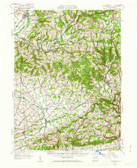 Hughesville Pennsylvania Historical topographic map, 1:62500 scale, 15 X 15 Minute, Year 1953
