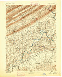 Hummelstown Pennsylvania Historical topographic map, 1:62500 scale, 15 X 15 Minute, Year 1892