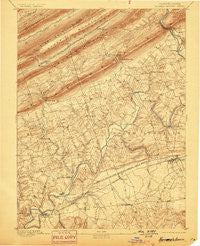 Hummelstown Pennsylvania Historical topographic map, 1:62500 scale, 15 X 15 Minute, Year 1892