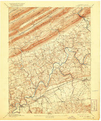 Hummelstown Pennsylvania Historical topographic map, 1:62500 scale, 15 X 15 Minute, Year 1892