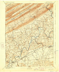 Hummelstown Pennsylvania Historical topographic map, 1:62500 scale, 15 X 15 Minute, Year 1892