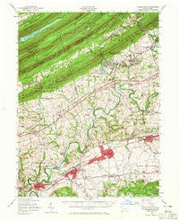 Hummelstown Pennsylvania Historical topographic map, 1:62500 scale, 15 X 15 Minute, Year 1956