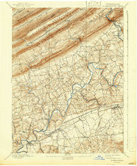 Hummelstown Pennsylvania Historical topographic map, 1:62500 scale, 15 X 15 Minute, Year 1892