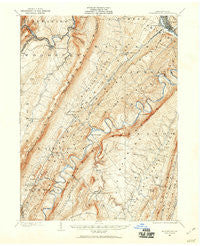 Huntingdon Pennsylvania Historical topographic map, 1:62500 scale, 15 X 15 Minute, Year 1901