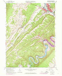 Huntingdon Pennsylvania Historical topographic map, 1:24000 scale, 7.5 X 7.5 Minute, Year 1963