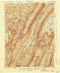 Hyndman Pennsylvania Historical topographic map, 1:62500 scale, 15 X 15 Minute, Year 1931