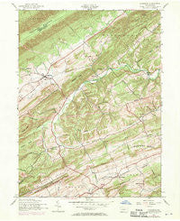 Ickesburg Pennsylvania Historical topographic map, 1:24000 scale, 7.5 X 7.5 Minute, Year 1952