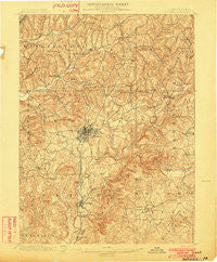 Indiana Pennsylvania Historical topographic map, 1:62500 scale, 15 X 15 Minute, Year 1902