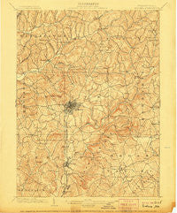 Indiana Pennsylvania Historical topographic map, 1:62500 scale, 15 X 15 Minute, Year 1902