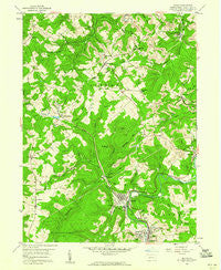 Irvona Pennsylvania Historical topographic map, 1:24000 scale, 7.5 X 7.5 Minute, Year 1959