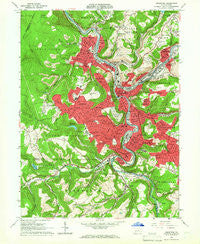 Johnstown Pennsylvania Historical topographic map, 1:24000 scale, 7.5 X 7.5 Minute, Year 1964