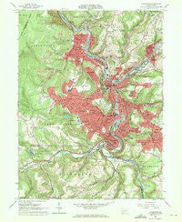Johnstown Pennsylvania Historical topographic map, 1:24000 scale, 7.5 X 7.5 Minute, Year 1964