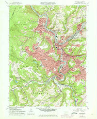 Johnstown Pennsylvania Historical topographic map, 1:24000 scale, 7.5 X 7.5 Minute, Year 1964