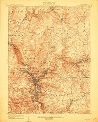 Johnstown Pennsylvania Historical topographic map, 1:62500 scale, 15 X 15 Minute, Year 1907