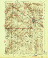Kane Pennsylvania Historical topographic map, 1:62500 scale, 15 X 15 Minute, Year 1939