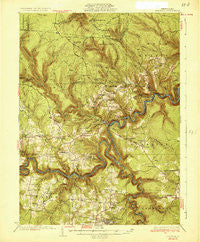 Karthaus Pennsylvania Historical topographic map, 1:62500 scale, 15 X 15 Minute, Year 1932