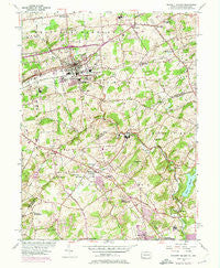 Kennett Square Pennsylvania Historical topographic map, 1:24000 scale, 7.5 X 7.5 Minute, Year 1954