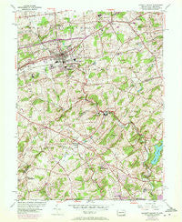 Kennett Square Pennsylvania Historical topographic map, 1:24000 scale, 7.5 X 7.5 Minute, Year 1954
