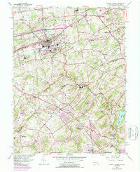 Kennett Square Pennsylvania Historical topographic map, 1:24000 scale, 7.5 X 7.5 Minute, Year 1954