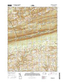Kunkletown Pennsylvania Current topographic map, 1:24000 scale, 7.5 X 7.5 Minute, Year 2016
