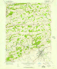 Kutztown Pennsylvania Historical topographic map, 1:24000 scale, 7.5 X 7.5 Minute, Year 1956