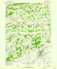 Kutztown Pennsylvania Historical topographic map, 1:24000 scale, 7.5 X 7.5 Minute, Year 1956