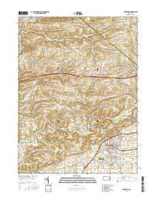 Kutztown Pennsylvania Current topographic map, 1:24000 scale, 7.5 X 7.5 Minute, Year 2016