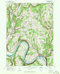 Laceyville Pennsylvania Historical topographic map, 1:24000 scale, 7.5 X 7.5 Minute, Year 1945