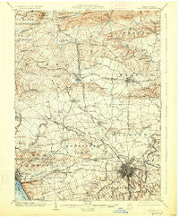 Lancaster Pennsylvania Historical topographic map, 1:62500 scale, 15 X 15 Minute, Year 1904