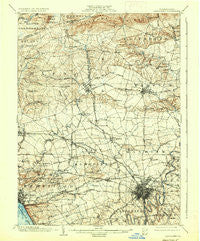 Lancaster Pennsylvania Historical topographic map, 1:62500 scale, 15 X 15 Minute, Year 1904