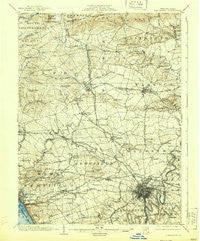 Lancaster Pennsylvania Historical topographic map, 1:62500 scale, 15 X 15 Minute, Year 1904