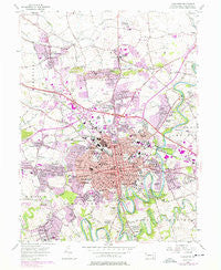 Lancaster Pennsylvania Historical topographic map, 1:24000 scale, 7.5 X 7.5 Minute, Year 1956