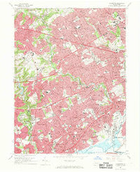 Lansdowne Pennsylvania Historical topographic map, 1:24000 scale, 7.5 X 7.5 Minute, Year 1967