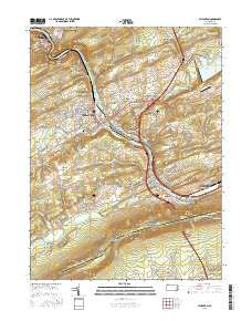 Lehighton Pennsylvania Current topographic map, 1:24000 scale, 7.5 X 7.5 Minute, Year 2016