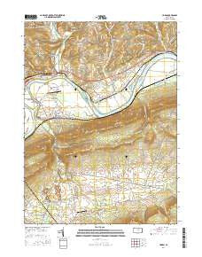 Linden Pennsylvania Current topographic map, 1:24000 scale, 7.5 X 7.5 Minute, Year 2016