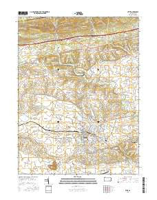 Lititz Pennsylvania Current topographic map, 1:24000 scale, 7.5 X 7.5 Minute, Year 2016