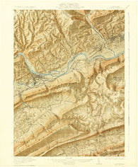Lock Haven Pennsylvania Historical topographic map, 1:62500 scale, 15 X 15 Minute, Year 1923