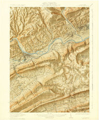 Lock Haven Pennsylvania Historical topographic map, 1:62500 scale, 15 X 15 Minute, Year 1923