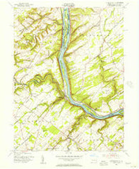 Lumberville Pennsylvania Historical topographic map, 1:24000 scale, 7.5 X 7.5 Minute, Year 1955
